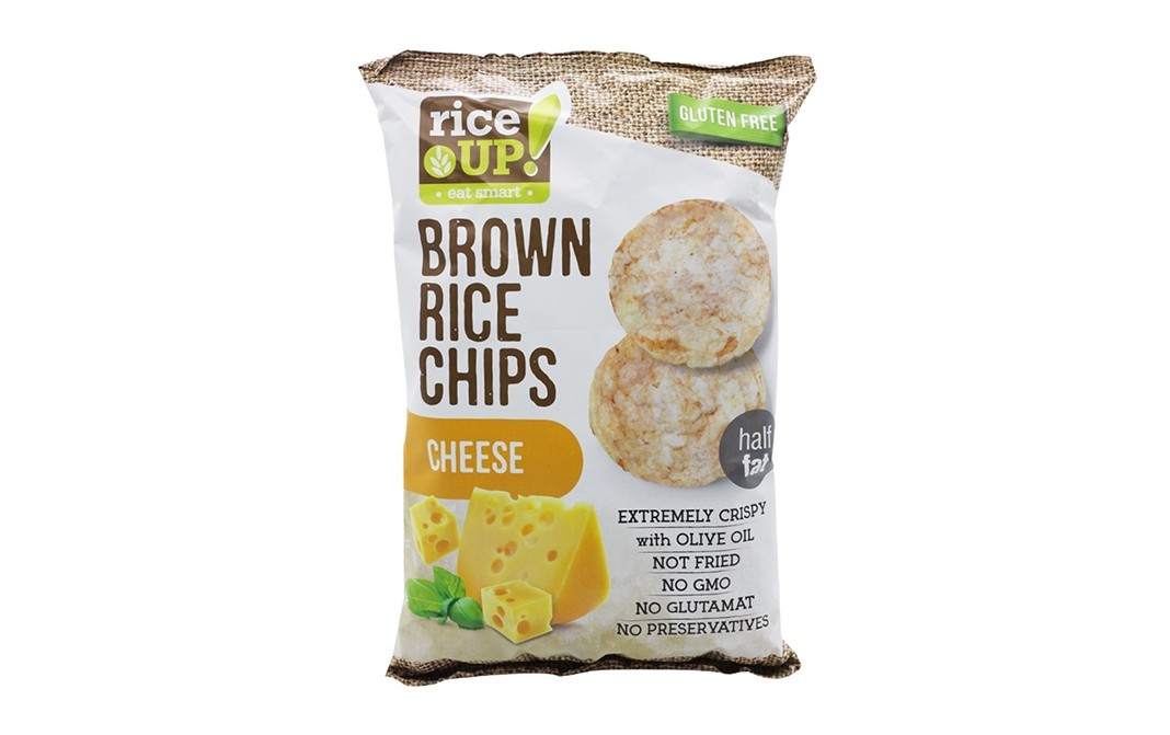 RiceUp Brown Rice Chips Cheese   Pack  60 grams